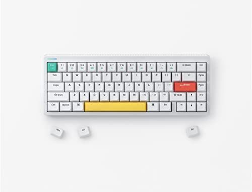 Nuphy Halo65 Mechanical Gaming Keyboard With Pbt Keycaps, 65% Rgb Hot-Swap Wireless Keyboard, Supports Bluetooth、2.4G And Wired Connection，Compatible With Mac And Windows-White(Baby Kangraoo Switch) #TOP4