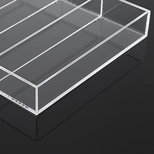 AMLESO Organizador de óculos acrílicos transparente slots, bandeja de armazenamento de óculos, porta