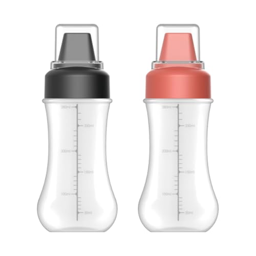 COLLBATH 2pcs Squeeze Bottle Syrup Dispenser Ketchup Bottle Cream Bottle Mini Containers Clear Condiment Bottles Mini Sauce Containers Kitchen Supply Mustard Bottle Jam Dispensers