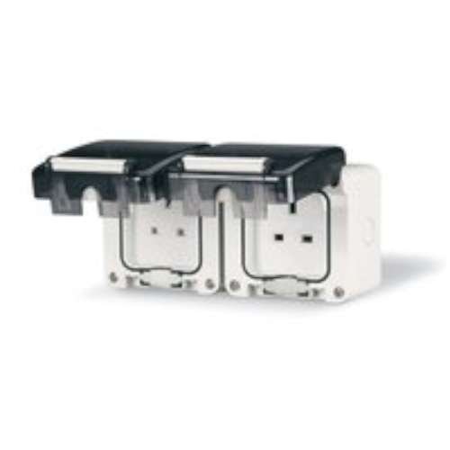 SCAME Protecta Doppel-Steckdose Englische IP66 M95 x 2
