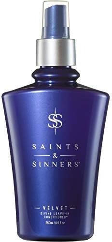 Saints & Sinners Velvet Divine Leave-In Moisturizing Conditioner Hair Detangler Spray for ALL HAIR TYPES. Helps Dry, Dull, Frizzy, Coarse, Tangled, Thermally & Environmentally Damaged Hair (8.5 oz)