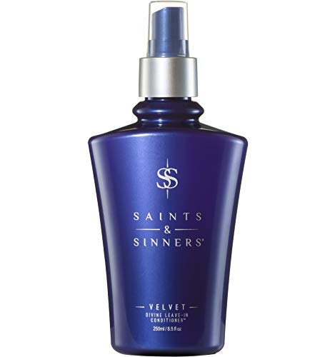 Saints & Sinners Velvet Divine Leave-In Moisturizing Conditioner Hair Detangler Spray For All Hair Types. Helps Dry, Dull, Frizzy, Coarse, Tangled, Thermally & Environmentally Damaged Hair (8.5 Oz) #TOP22