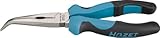 DIN ISO 5745 HAZET Flachrundzange (Induktiv gehärtete Schneide (Härte: 60 HRC) polierte und gestrahlte Oberfläche, stumpfwinklig gebogen: 45°) 1841MB-33