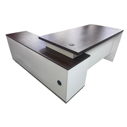 Image of Luxury Desk Unique Design Particle Board Director Table for Home and Office Wooden & Director Boss Desk 5-Year Warranty & Free Assembly (LDL-536)