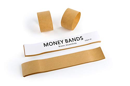 L Liked Blank Natural Kraft Brown Currency Straps Bill Wrappers (100 Pcs) #TOP1