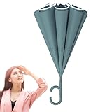 Umbrella inverso: diseño impermeable invertido, tela de doble capa a prueba de viento, agarre de mango cómodo, cobertura de sombra ancha | Paraguas de todo el clima para viajar caminando desplazando e