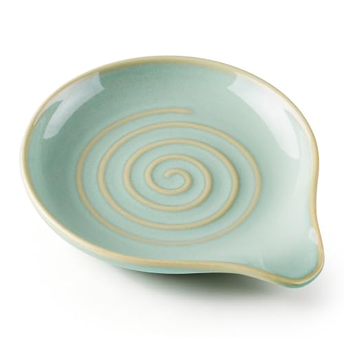 E-far E-far Spoon Rest, Ceramic Spoon Holder for Stove Top, Heat-Resistant