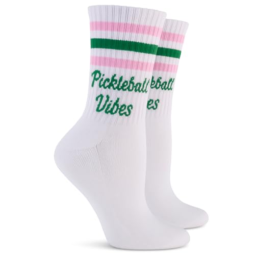 SOCKTOWN Performance Pickleball Crew Socks Womens Great Gift One Size - Perfect Pickleball Gifts
