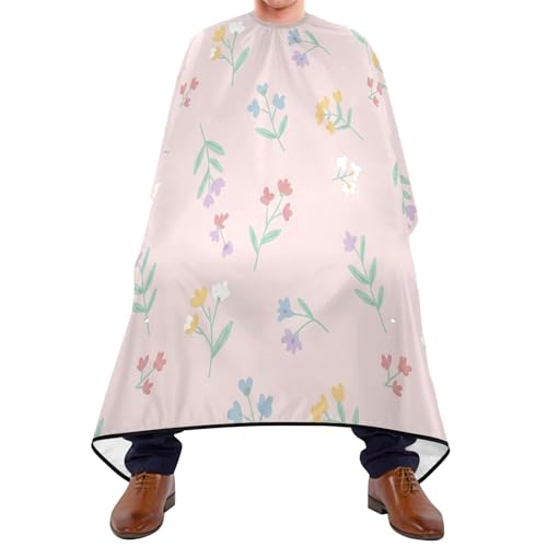 Capa para corte de cabello Floral and Leaves impermeable profesional para barbería con cierre ajustable de broche para peinados y estilismo miniatura 1