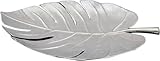 CONCORD HOME & INTERIOR Kleine Blattschale Aluminium | 15 cm | Schale Silber Tischdekoration | Dekoteller Blatt