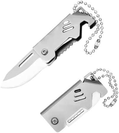 Tibapla Stainless Stee Utility Knife, Pocket Folding Knife with Opener, Multitool Folding EDC Gadgets for Outdoor EDC Gardening Camping Hunting Fishing Office Crafting Package Opener Letter Opener