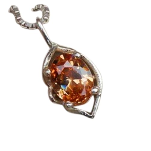 Collier morganite naturelle orange 15x11mm facetté et argent 925 de guérison
