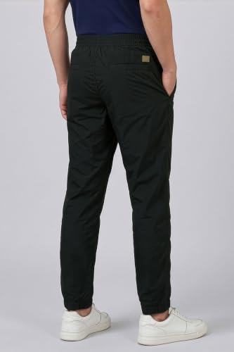 Image of Allen Solly Men's Regular Mid‑Rise Casual Pants | Cotton‑Blend Fabric | Solid Parachute Pants | Stylish & Comfortable Fit