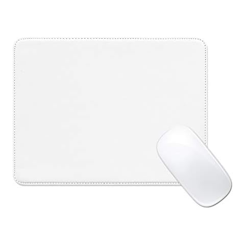 ProElife Mouse Pad Waterproof PU Leather MousePad Dual-use for Home Office Business, Non-Slip/Noise-reduction/Elegant Stitched Edge Laptop Computer Mouse Pad 9.8 x 7.5 inch (White) Cover