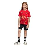 adidas Unisex-Kids adidas x Marvel Iron-Man Sportswear T-Shirt Set, Pure Ruby/White, Small