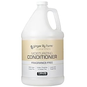 Ginger Lily Farms Club & Fitness Moisturizing Conditioner for Dry Hair, 100% Vegan & Cruelty-Free, Fragrance Free, 1 Gallon (128 fl oz) Refill