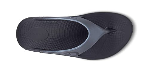 Oofos Ooriginal Sport Sandal, Sport Graphite - Men’s Size 5, Women’s Size 7 - Lightweight Recovery Footwear - Reduces Stress On Feet, Joints & Back - Machine Washable - Hand-Painted Graphics #TOP5
