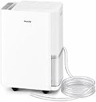 AEOCKY Max 45 Pint/D Small Compressor Dehumidifier with Drain Hose, 3000 Sq.Ft Dehumidifier for Basement, Bathroom, Bedroom, Home, 0.5 Gallon Water Tank Capacity, Intelligent Humidistat, Quiet