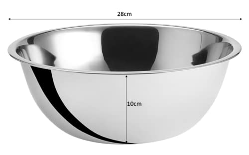Bol à mélanger profond saladier acier inoxydable pour cuisson et marinade 28cm