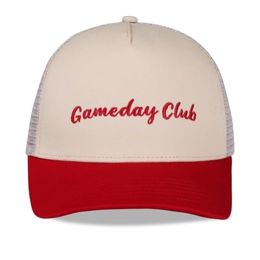 XXL Dad Club Baseball Cap Vintage 2-Tone Dad Hat Classic Retro Trucker Hats Gift for Dads, Beige + Red, M-L