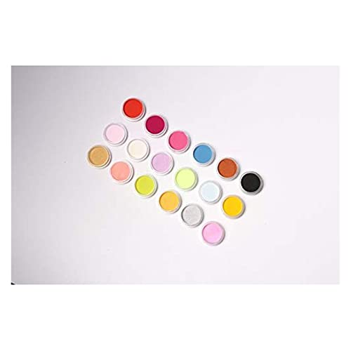 Pó de unha de acrílico, conjunto de pó de acrílico de 18 cores para arte de unhas 3d dicas diy decor