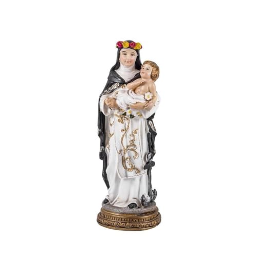 Santa Rosa de Lima Figura 20cm. patrona de América Indias y Filipinas Imagen Resina Color peana