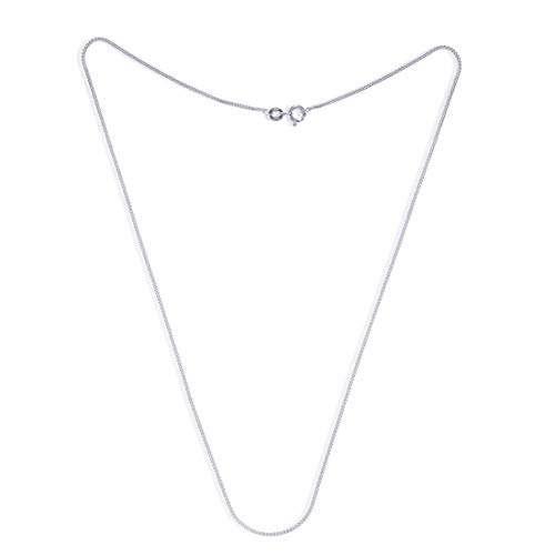 Image of Taraash Pure 925 Sterling Silver Thin Neck Curb Chain in 18 Inches For Women & Girls, 1.93 gm | Chandi Gift for Birthday, Valentine, Friendship Day, Anniversary, Diwali, Mother, Sister, Raksha Bandhan