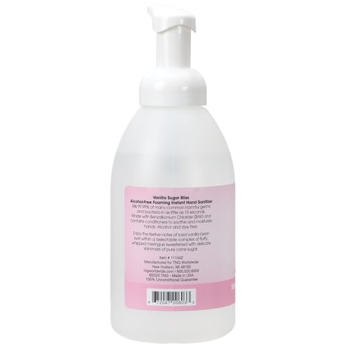 Image of ForPro Alcohol-Free Foaming Instant Hand Sanitizer, 20 Fl Oz (Pack of 6) - Moisturizing, Dye-Free Formula, Vanilla Sugar Bliss Scent