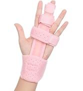 Fanwer Pink Finger Splint, Reversible Trigger Finger Splint, Right or Left Adjustable Finger Brac...