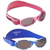 BANZ Retro Baby Sunglasses, 0-24 Months Pacific Pink UV Eye Protection COMBO SUNGLASSES