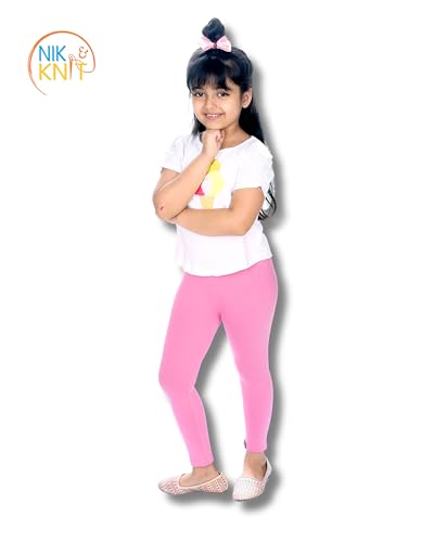 Image of NIK & KNIT Premium Stretchable Plain Leggings for Girls /Kids | Combo Bottom Wear (Top /T-Shirt NOT Included)