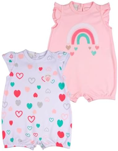 Macacao Bebe Menina Suedine Curto Estampado e Liso Kit Macacão Su...