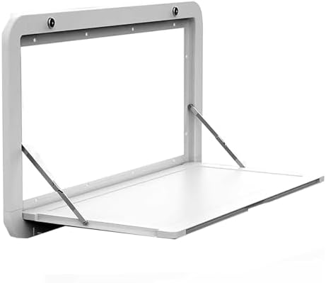 Foldable RV Table with 2 Locks - Lightweight Aluminum Alloy Camping Table for Caravans, Vans, & Truck Campers - Portable Wall-Mounted Travel Table (White, 60x42cm/24x16)