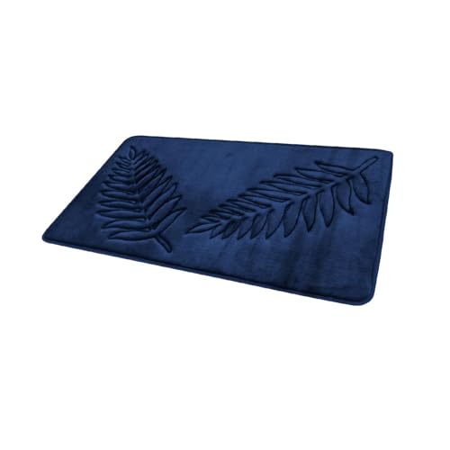 JISADER Alfombra de baño, Alfombra de Puerta de Entrada, Alfombra de Ducha Lavable de Secado rápido, Alfombra Absorbente, Alfombra de baño, Azul
