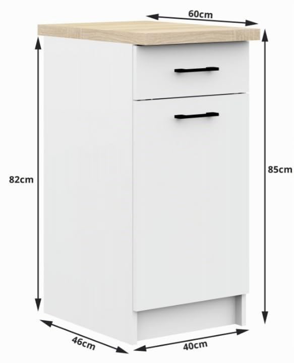 BDW - Ensemble de Meubles de Cuisine Complet Sans Appareils électroménagers - Mini-Cuisine 240 cm de Large - 240x203x46 cm - Blanc