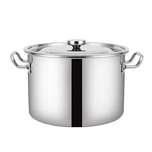 Buljong/sopphink, 8-58 l, kommersiell, 304 rostfritt stål sopphink, med lock, vattenförvaringshink, för gasspis/induktionsspis gryta (storlek: 15 L)