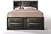 Acme Ireland King Captain's Bed in Gray Oak