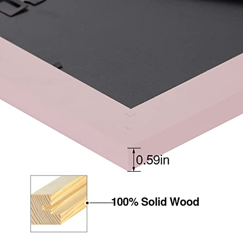 Vecelo 6X8 Picture Frames Set Of 4,8X6 Photo Frames,High Definition Non-Fragile Acrylic Glass Covers With Solid Wood Base For Table Top Display And Wall Collage,Pink #TOP4