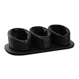  Pfeifenständer für drei Pfeifen aus Leder in schwarz