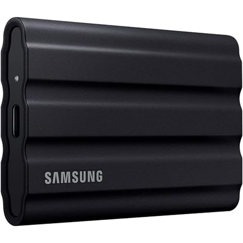 Image of Samsung MU-PE4T0S /AM T7 4TB Shield Portable SSD, USB 3.2, Black Bundle with Hard Shell Case & Converter Adapter Type C Adapter, Type-C USB C Female to USB2.0 USB 2.0 A Male