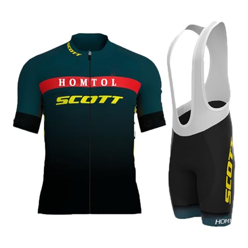 HOMTOL Herren Fahrrad Anzüge Kurzarm Fahrrad Trikot set Atmungsaktive...
