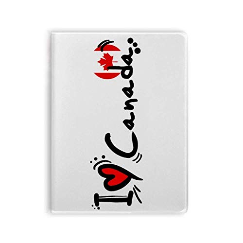 Journal I Love Canada à couverture souple carnet de notes à motif drapeau canadien