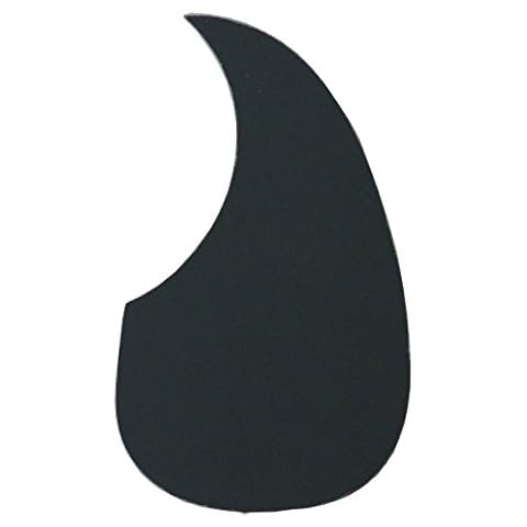 Metallor Acoustic Guitar Pickguard Anti-Scratch Guard Plate Perfect Replacement, Self Adhesive Tear or Water Drop Shape Pick Guards Various Color, Cool Guitar Accessories Gifts (Black) Cover