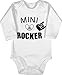Produktbild Baby Body langarm Mädchen Junge - Strampler & - Mini Rocker - 12/18 Monate - Weiß - babystrampler bodys bodies langarmbody boddie ausgefallene jungen kinder metal babybody death bodie babybodys