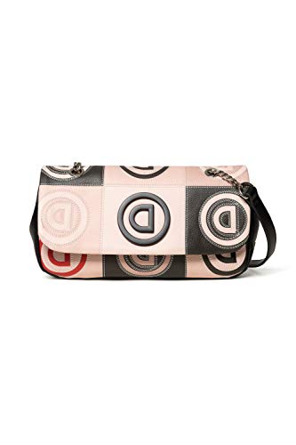 Con il motivo alla moda della borsa Desigual avete scoperto un nuovo eroe nella vita di tutti i giorni. La comoda borsa a tracolla Desigual può essere indossata crossover ed è anche visivamente una vera attrazione. Dimensioni: 27 x 16 x 8 cm