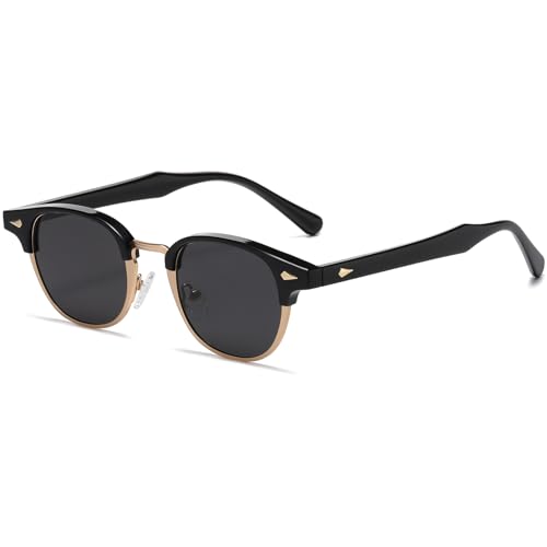 AIEYEZO Retro Polarized Sunglasses for Men and Women