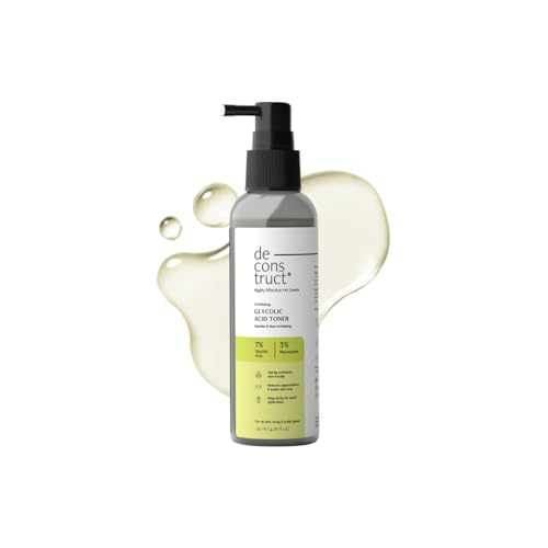 Image of Deconstruct Exfoliating 7% Glycolic Acid Toner with 3% Niacinamide, Multi-Functional Non-Irritating Exfoliating Toner For Face,Body,Underarms & Scalp, For Glowing & Even Skin Tone,For Men & Women,120ml