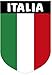 Artimagen Pegatina Escudo Italia con Texto 40x60 mm.