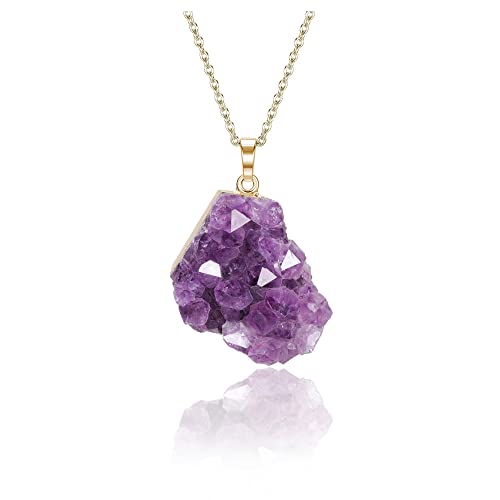 Jovivi Natural Amethyst Cluster Crystal...