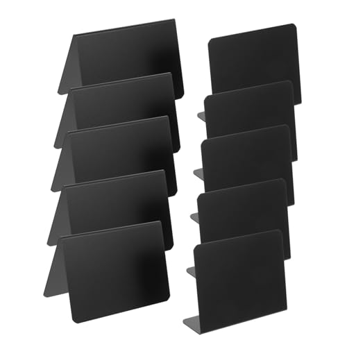 FUNOMOCYA 10Pcs Sturdy Acrylic Table Stands Elegant Meeting Name Plate Sign Holder for Weddings Events and Crafts and Easy to Clean